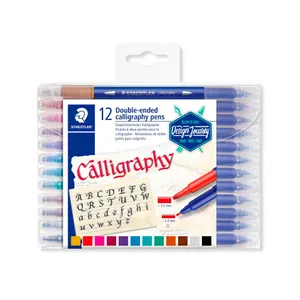 Bolígrafos para Caligrafía Doble Punta Staedtler 12 Colores